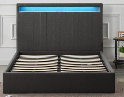 LED BED sleigh ottoman