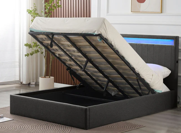 LED BED sleigh ottoman