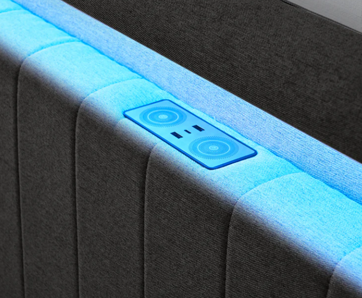LED BED sleigh ottoman
